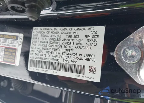 2020 Honda Cr-V 2Wd Ex z USA, uszkodzony, nr VIN 2HKRW1H53LH424940